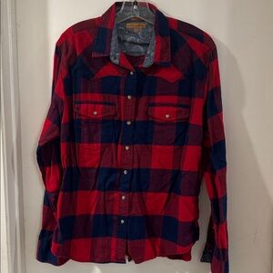 Classic Black and White Plaid Button-Down Shirt